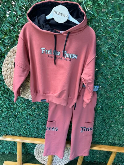 Feel the happy Baskılı Kız Eşofman Takımı