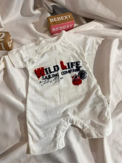 Wıld Life Yazılı Beyaz Tulum
