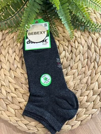 Plus Erkek Bambu Patik Çorap K.Gri