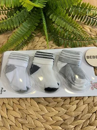 Yetiş bebek çorap 3'li S.