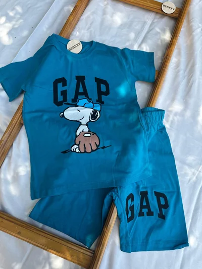 Snopy Baskılı Alt Üst Takım  Mavi
