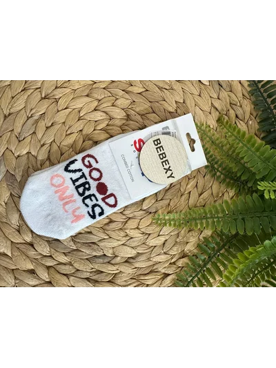Good Vibes Only Baskılı Çorap  