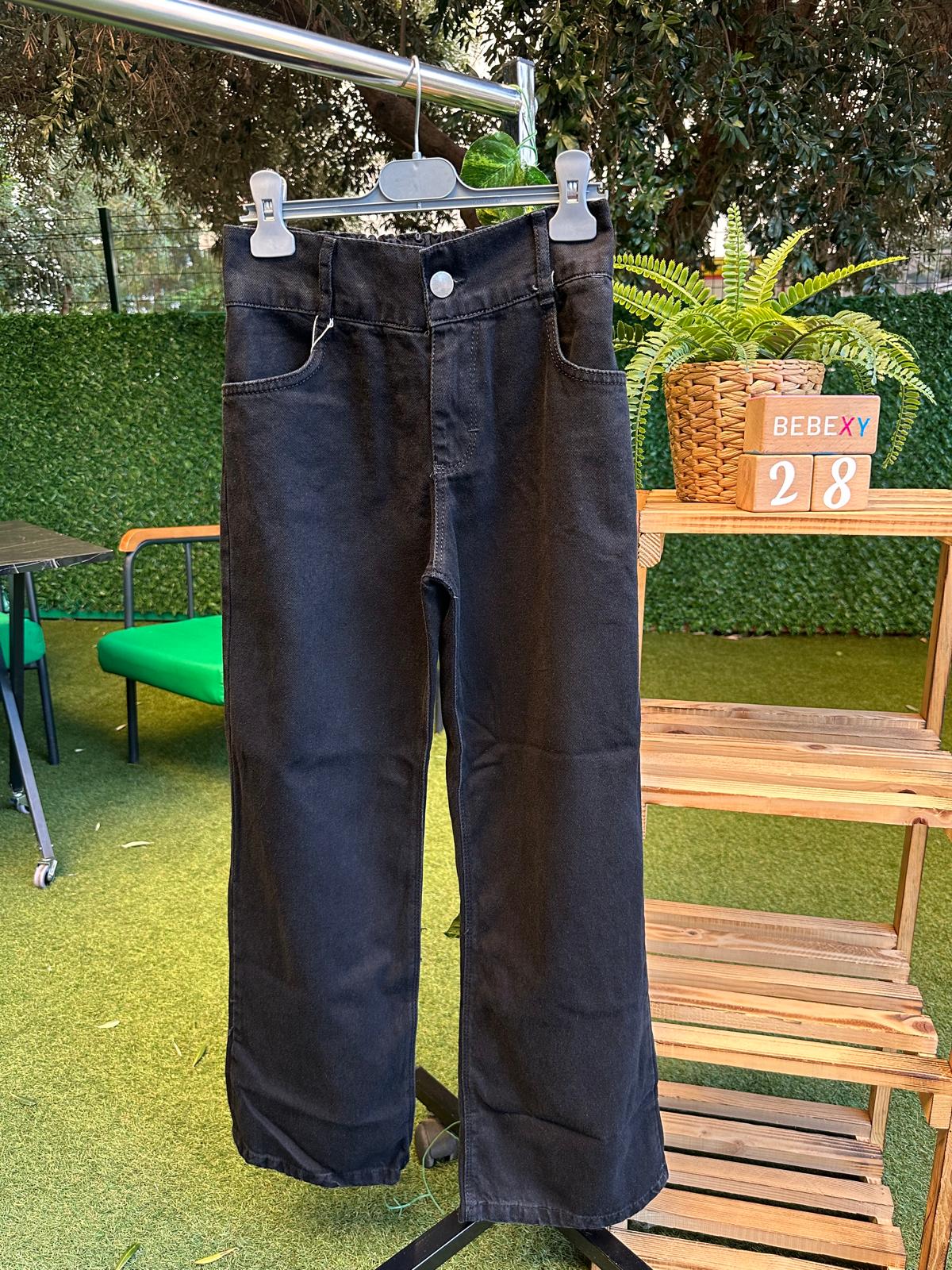 Siyah Bol Paça Pantolon