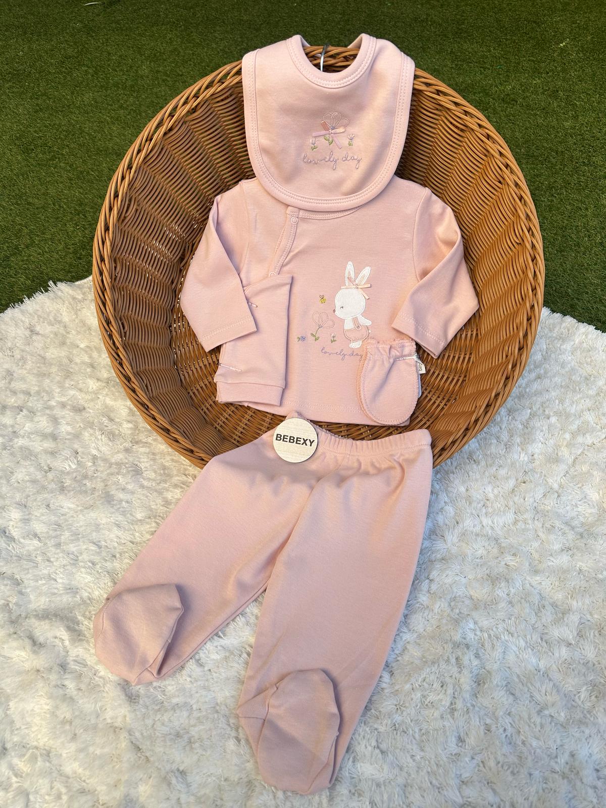 Tavşan  Desenli  Zıbın Set