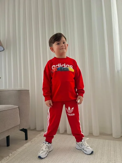 Arabalı Alt Üst Takım Kırmızı