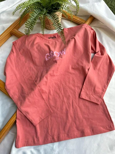 Grow Yazılı Pembe Body 57/