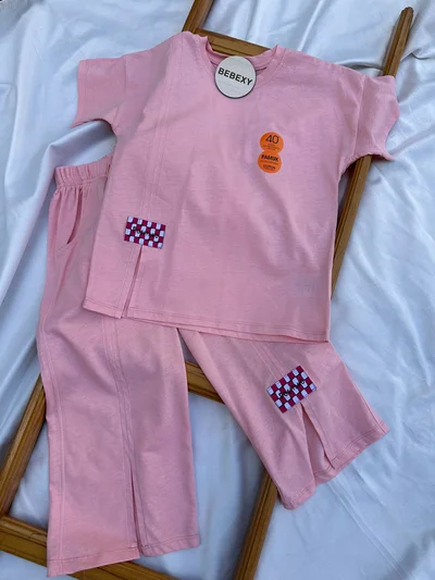 Positina Baskılı Takım Pembe