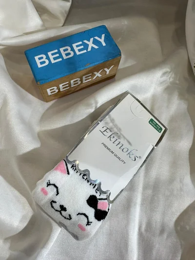 Beyaz Kedi  Kız Külotlu Çorap 