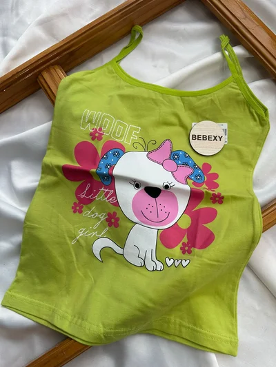 Köpek Çiçek Baskılı  Atlet 