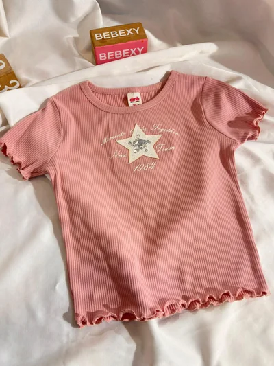 Yıldızlı Fitilli Pembe  Body