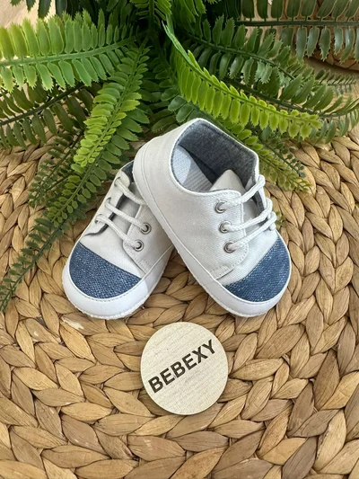 Bebek Ayakkabısı Beyaz Gri