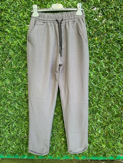 BX Bel lastikli rahat pantolon gri