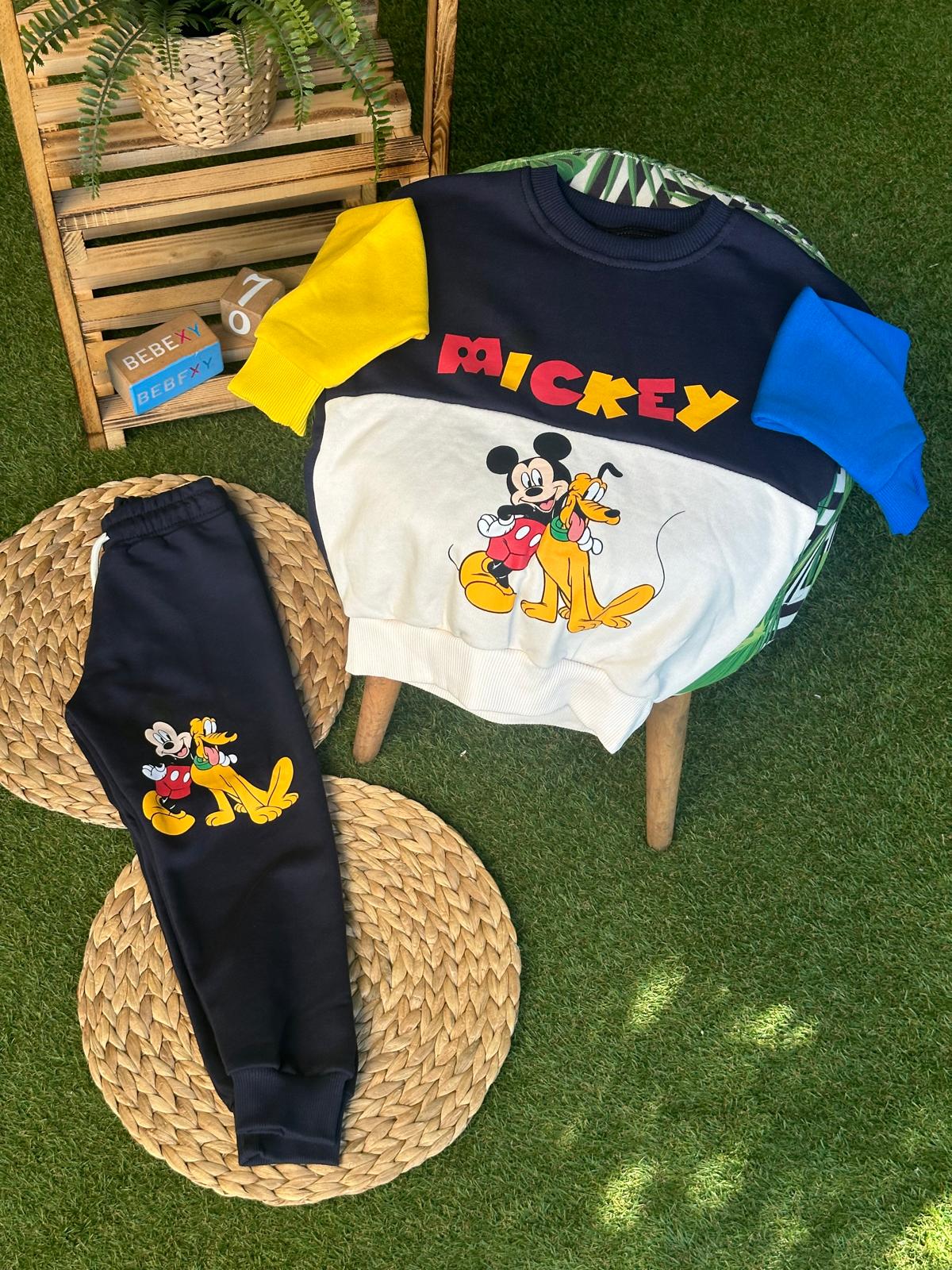 Mickey Baskılı Alt Üst Takım Siyah