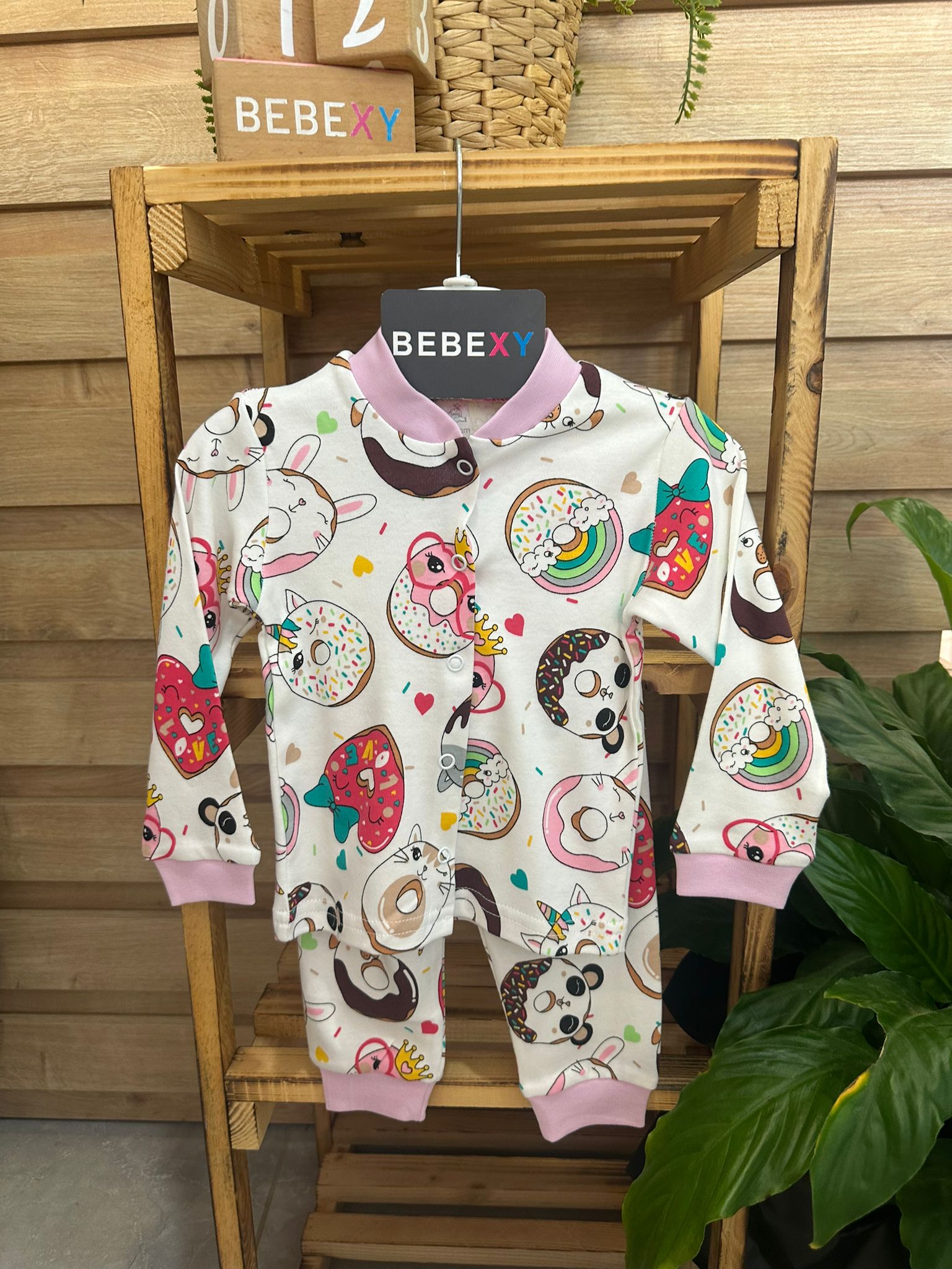 Love Kalp Desenli Bebek Pijama Takımı 
