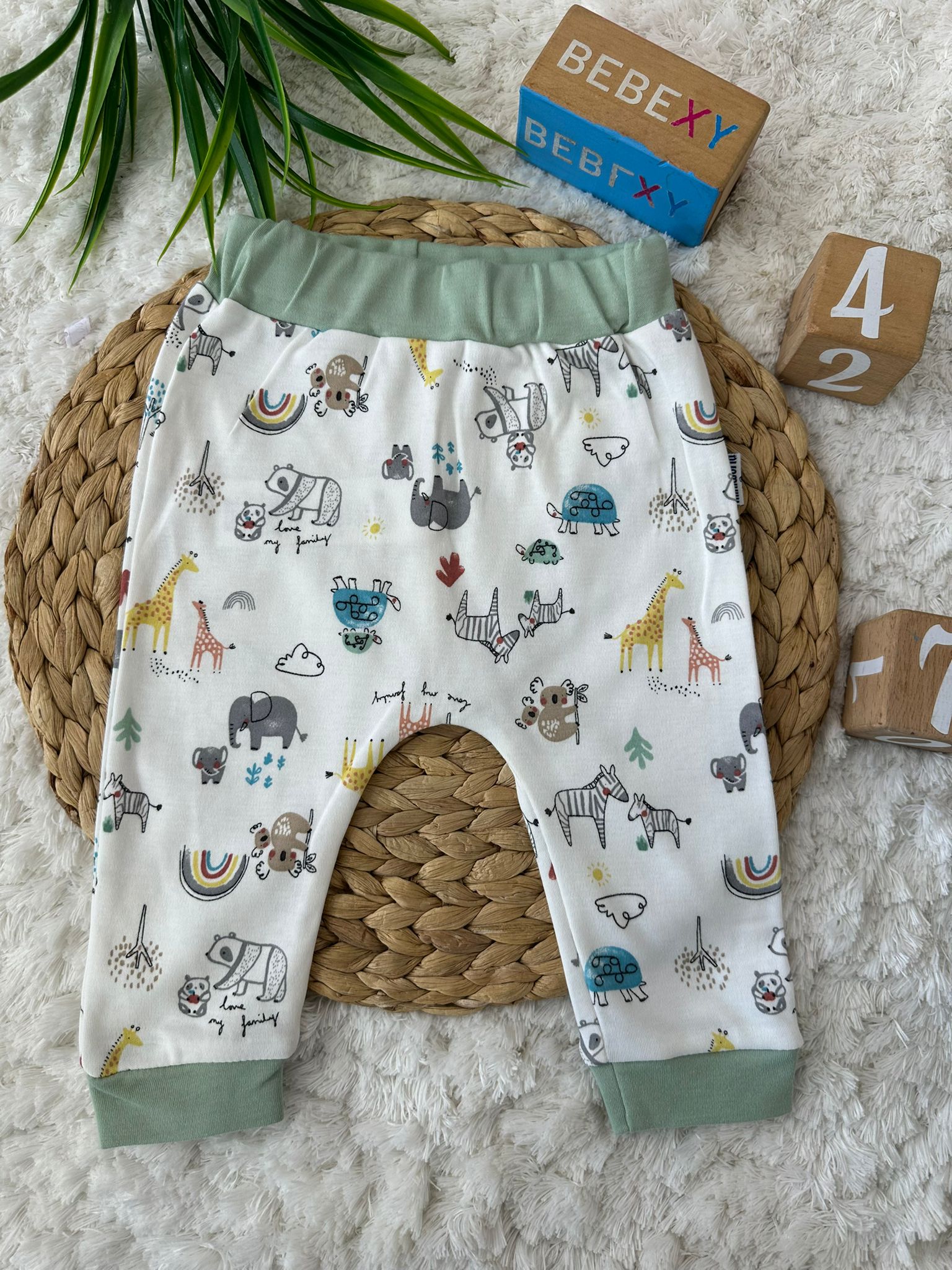 Zürafa-Zebra  Baskılı Pijama Altı 