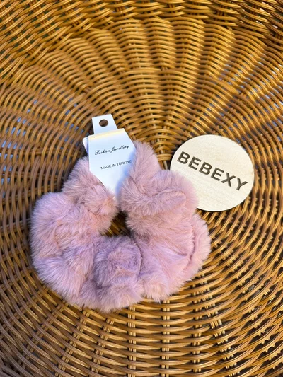 Pembe Büyük Boy  Peluş Simit Toka