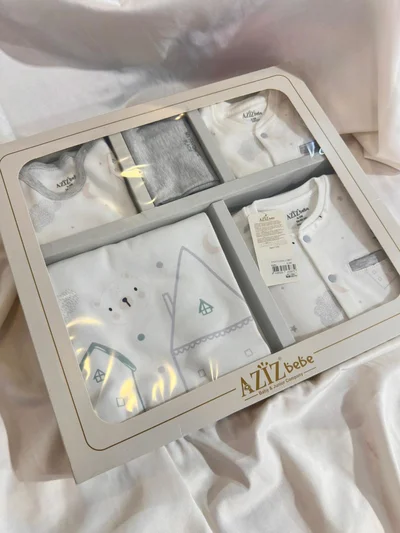 Ev Desenli 10 Parça Hastane Çıkışı Set 