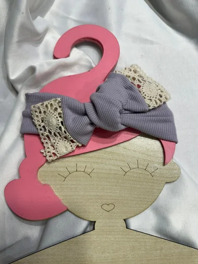 Bandana Toka Dantelli Mor