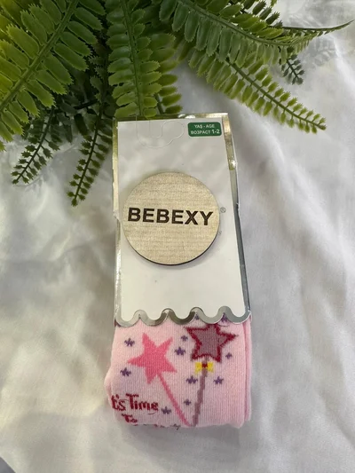 Yıldız Baskılı Pembe Kız Külotlu Çorap  12