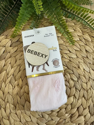 Külotlu Çorap Kız Çocuk Kelebek Desenli Pembe