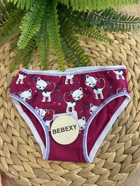 Kız Çocuk Külot Fiyonklu Kedi Bordo