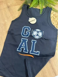 Çocuk Atlet GOAL Yazılı Koyu Gri