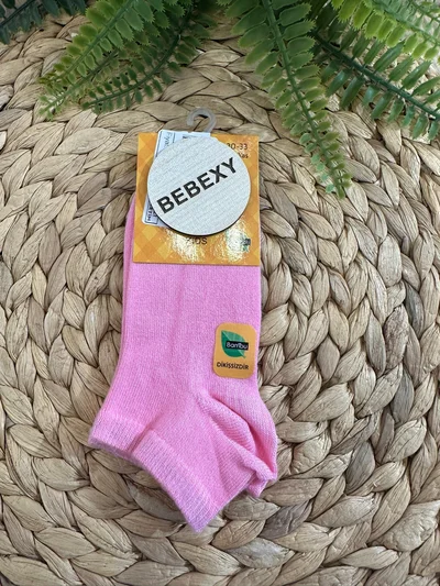 Bambu Topuk Çorabı Pembe