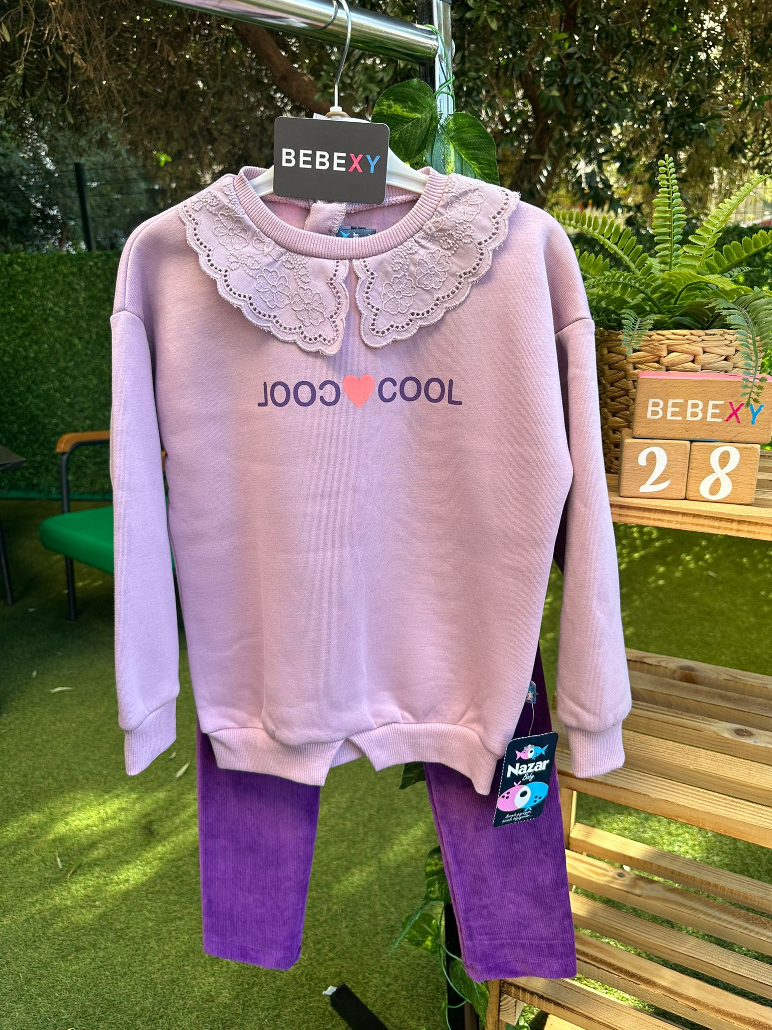 Dantel Yaka Detaylı Cool  Alt Üst Takım 