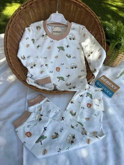 Araba Baskılı  Pijama Takımı