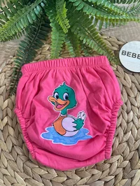 Çocuk Alıştırma Külodu Ördek Baskılı Pembe