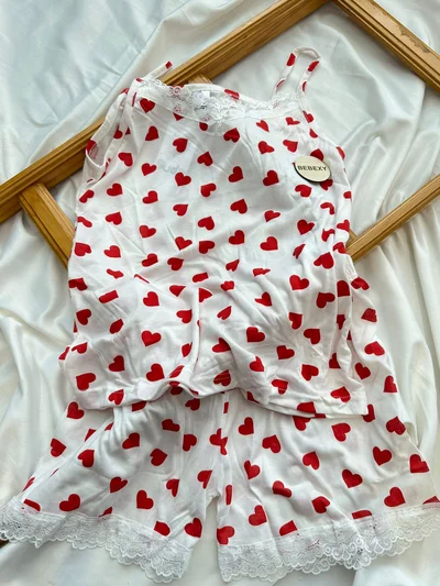 İp Askılı Şortlu Pijama Takımı 
