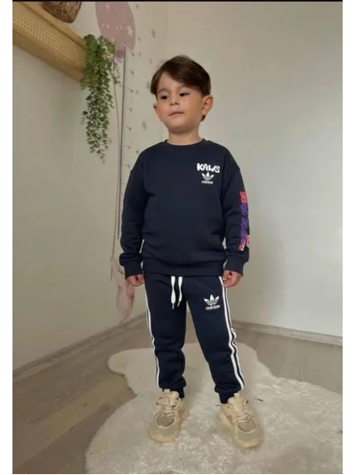 Kaws Yazılı  Alt Üst Takım Lacivert