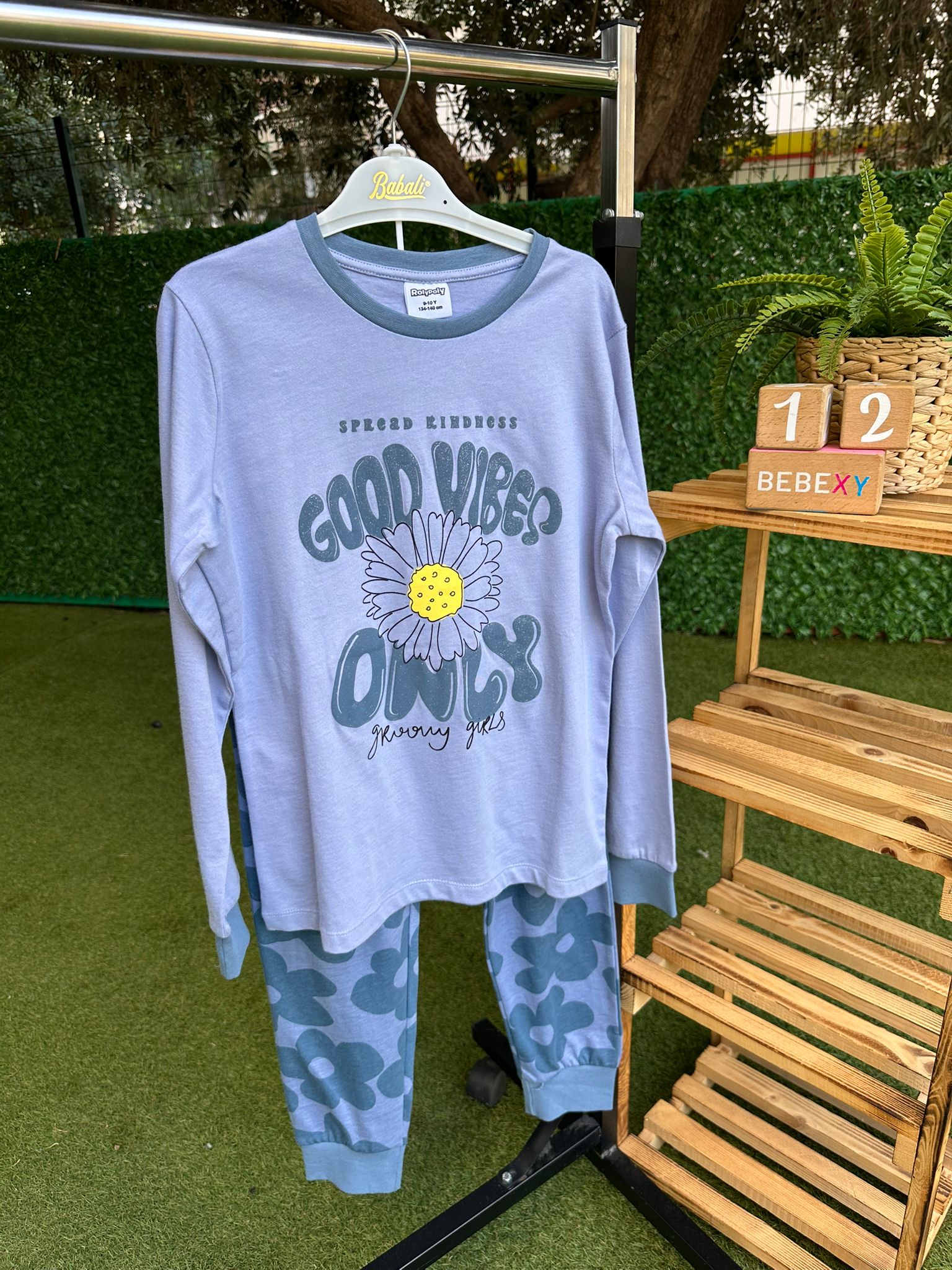 Good Vibes Baskılı Pijama Takımı