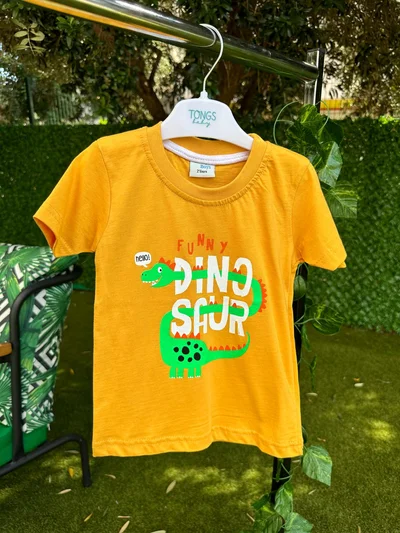 Dino SaurYazılı Tişort Sarı