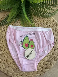 Kız Çocuk Külot Avakado Baskılı Pembe