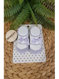 Fiyonk Detaylı Çorap Mor