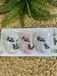 Yetiş bebek çorap 3'li Kız Dad