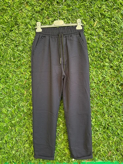 BX Bel lastikli rahat pantolon Lacivert