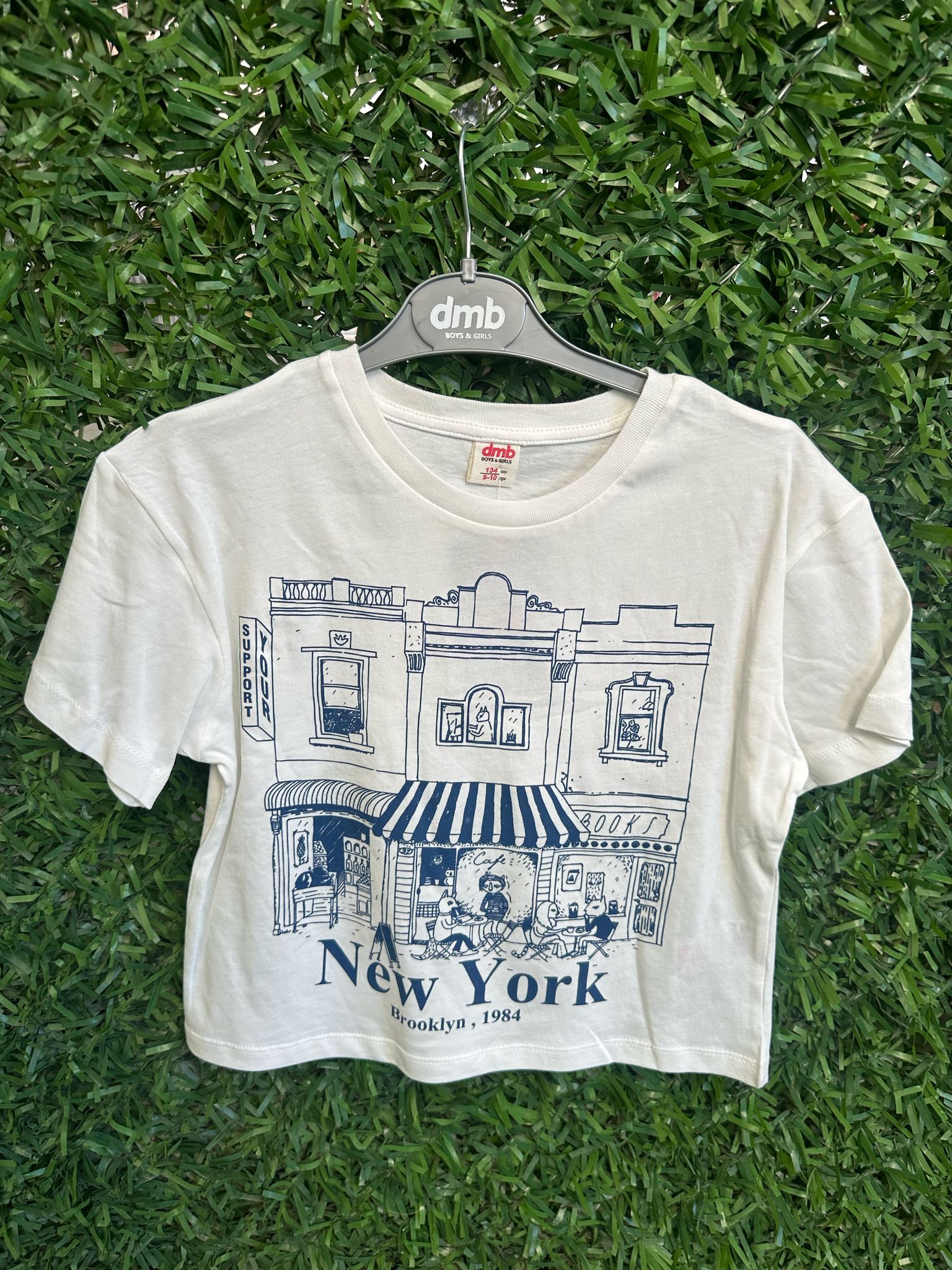 New York Baskılı Kız Tşört