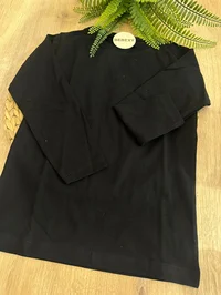 Bisiklet Yaka Çocuk Body Siyah