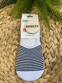 Babet Unisex Çorap Beyaz Çizgili