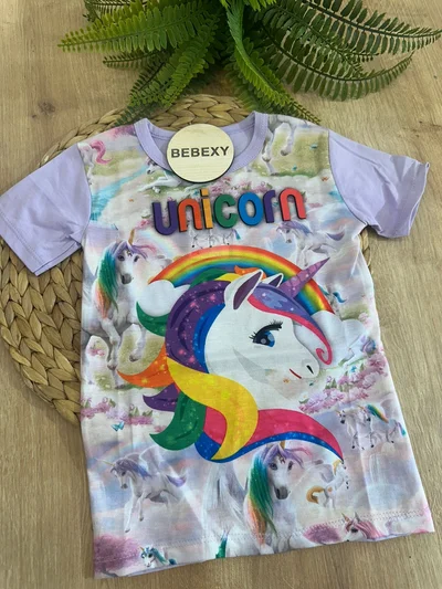 Kız Tişört 2. Unıcorn Baskılı 