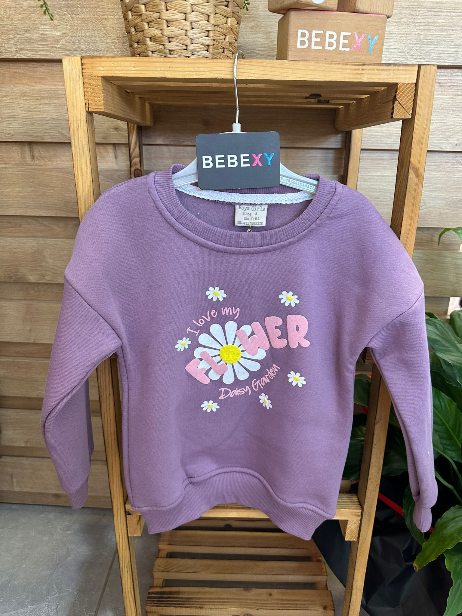 I love my Baskılı  Sweatshirt  Mor