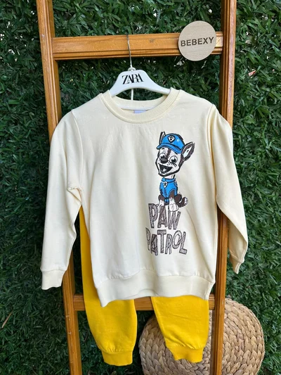 Paw PatronYazılı Sarı  Alt Üst Takım 81/