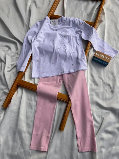 Peri Kız  Desenli Pijama Takımı Pembe