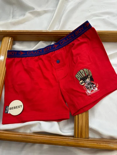 Çocuk Boxer Dümeli Krmızı
