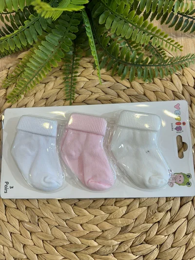 Yetiş bebek çorap 3'li Kız 