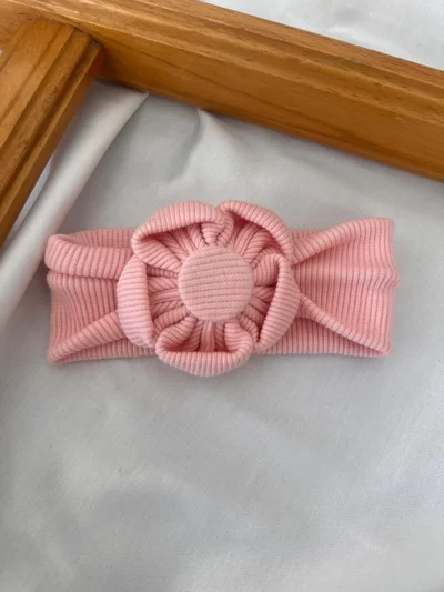 Bandana Toka Çiçekli Açık Pembe