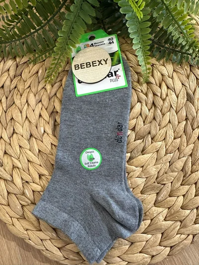 Plus Erkek Bambu Patik Çorap A.Gri