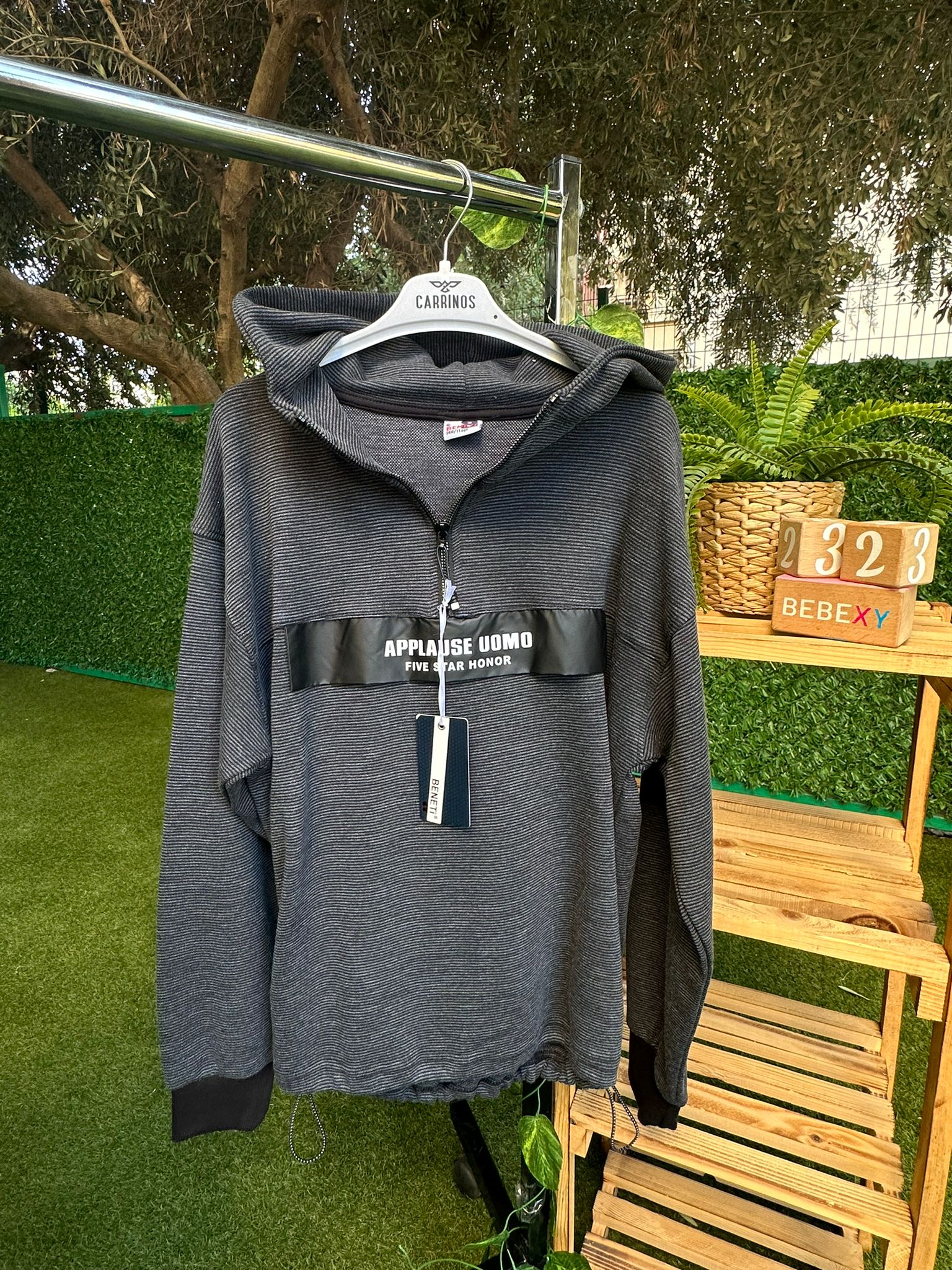 Realme Baskılı Kapüşonlu Sweatshirt  füme